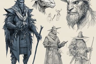 draw fantasy or dnd creatures and monsters