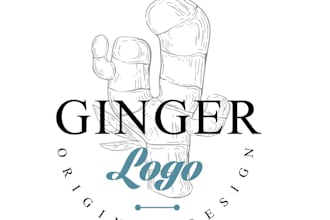 design a natural and unique ginger logo for your brand