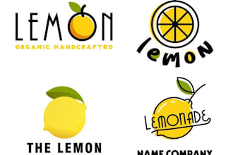 create a fresh and vibrant lemon logo for your brand