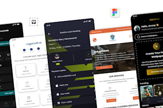 design modern mobile app UI UX in figma