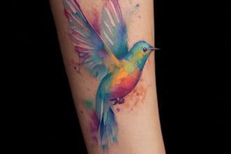 create a beautiful watercolor flowers tattoo design for you