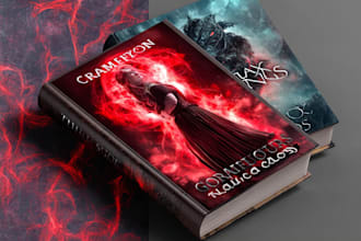 make an incredible fantasy book cover design, cover art