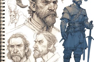 draw d and d character according to your requirements