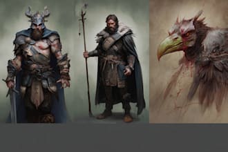 draw monster or fantasy creature horror illustration