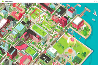 make any city map, vector map, event map, road map and travel map design