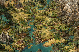draw  fantasy map, site plan, plat map, site map, neighborhood and  fantasy map