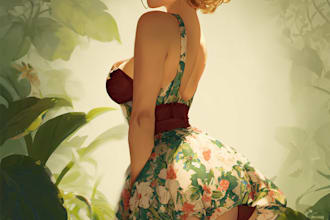 draw a pin up girl and pin up girl illustration