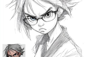 draw a character in manga style