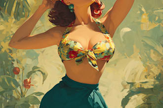 draw a pin up girl and pin up girl art