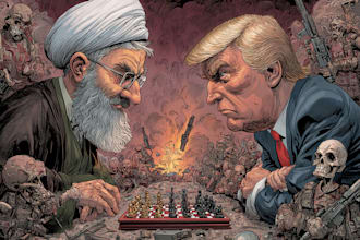 a political or satirical cartoon