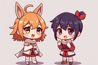 create custom chibi character art for you