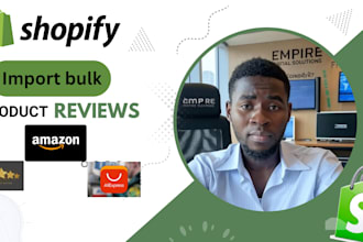 import bulk products review from aliexpress to shopify store