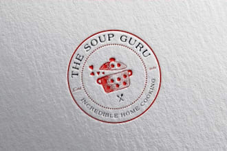 design a modern minimalist custom soup or food restaurant logo