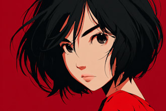 draw an anime character illustration for commercial use