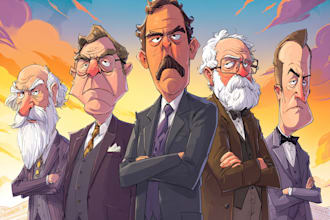 create a political or satirical cartoon