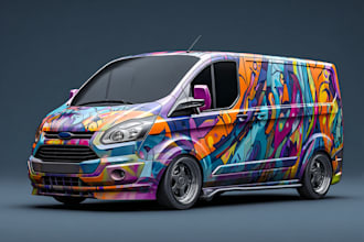 do car wrap design, vehicle wrap design, van wrap design