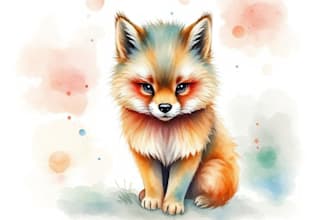 design watercolor furry art