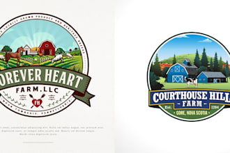 do unique lawn care,landscape,agriculture mowing logo design