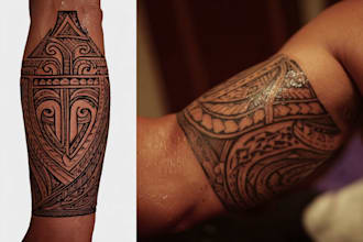 design a polynesian maori tribal tattoo