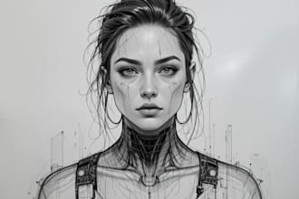 create a cyberpunk portrait