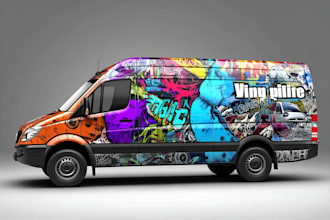create a professional racing car wraps designs