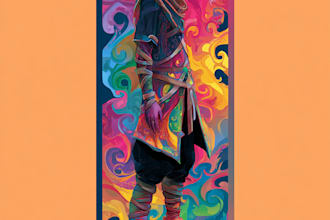 paint expressive colorful abstract portraits