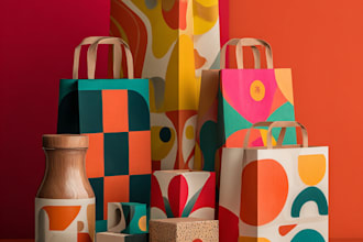 design minimal, modern and luxury packaging or label