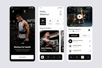 fitness app, gym app, workout app, nutrition app, trainer app, wellness app yoga