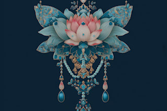 make a jewelry cad design for 3d printing and rendering