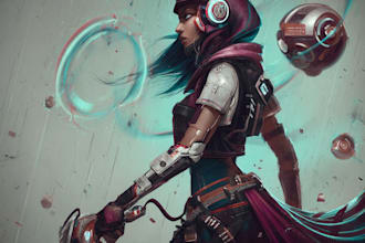 draw 2d character design for you