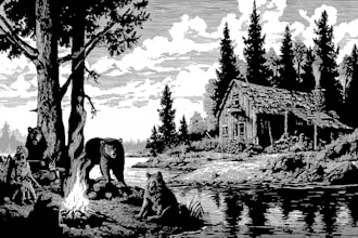 draw high quality linocut illustration for shirt design