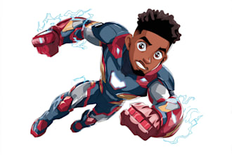 make a comic superhero pop art or marvel style