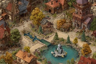 design an immersive fantasy map for your story or game world