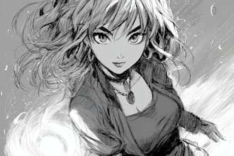 draw sketch anime art commission, oc, fanart