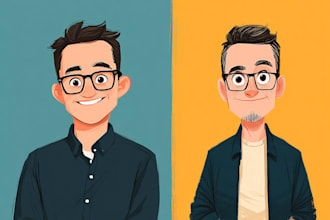 design a catoon caricature or vector portrait for you