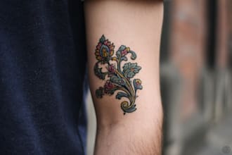create a watercolor tattoo design