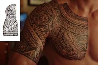 design a polynesian maori tribal tattoo