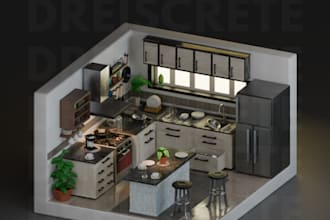 do 3d isometric room