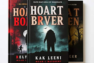 design horror book cover, kids book cover, book cover