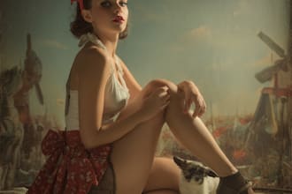 draw a pin up girl and pin up girl illustration