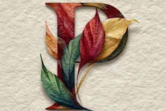 design hand drawn watercolor logo for you