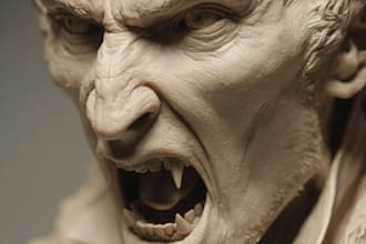 3d character sculpting in horror fantasy style custom sculptures