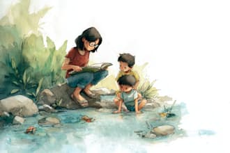 draw digital watercolor children book illustration