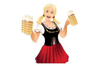 design beautiful oktoberfest mascot logo with express delivery
