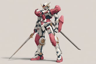draw gundam, transformer, robot, armor, and mecha, concept