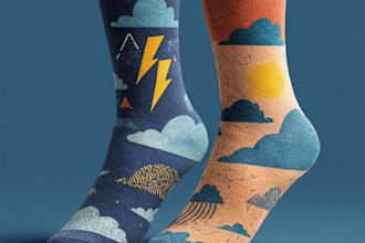 make a custom and pattern socks design