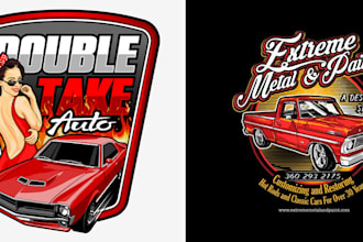 modern auto detailing, auto repair, and automotive logo design