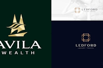do a travel hotel tourism beach boat hiking logo design
