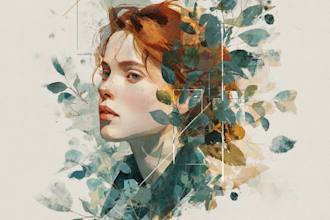 create watercolor and digital illustrations