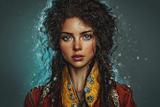 paint a realistic conceptual or fantasy digital portrait